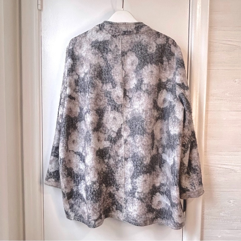 BASLER Wool Blend Soft Floral Textured Cardigan
